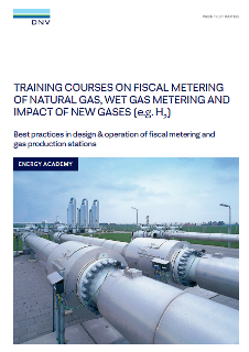 Brochure training Fiscal Metering of natural gas, Wet Gas metering & New Gases